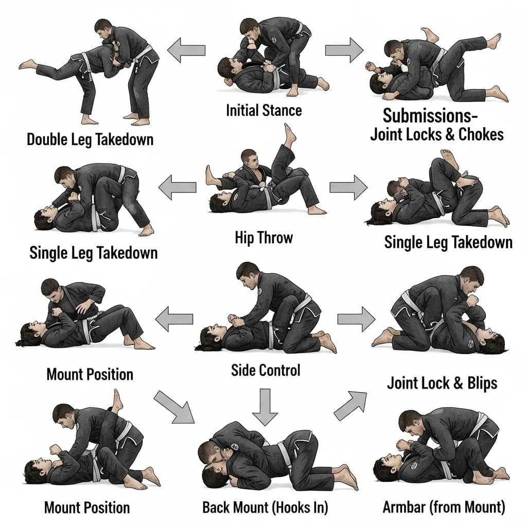 Kempo karaté vs jiu-jitsu brésilien : Deux approches du grappling