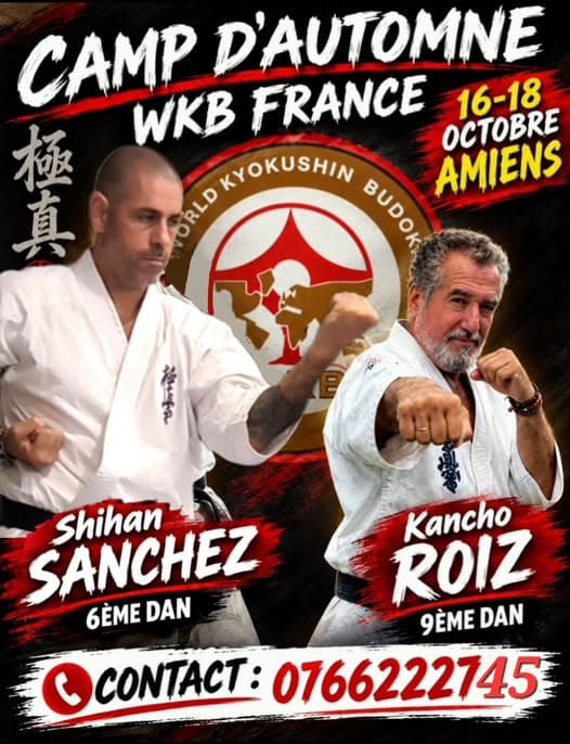 Affiche du camp d'automne WKB France avec Shihan Sanchez et Kancho Roïz