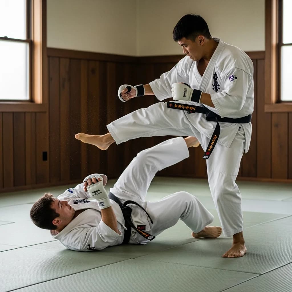Travailler la transition debout-sol en kempo karaté
